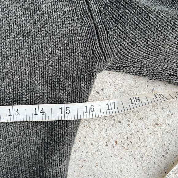 BCBGMaxazria dark olive silk/cashmere chunky cropped wrap sweater size small - Picture 8 of 11